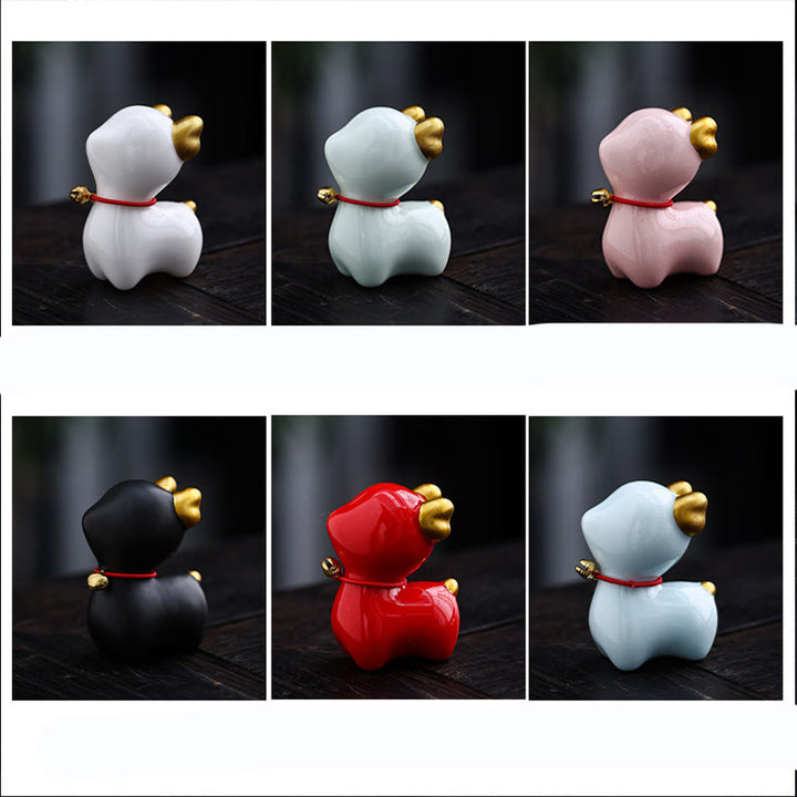 Buddha Stonesミニ鹿ティーペットセラミックホームデスク置物装飾 - image 26