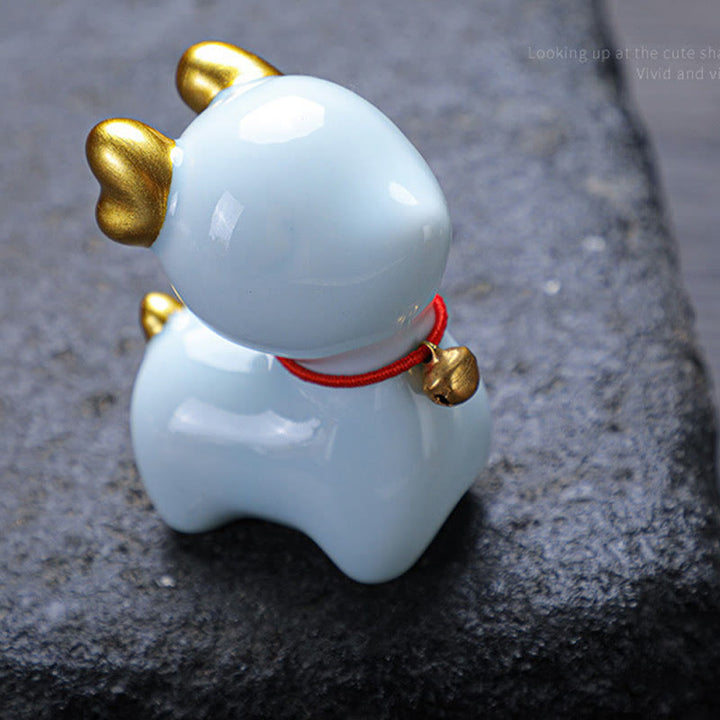 Buddha Stonesミニ鹿ティーペットセラミックホームデスク置物装飾