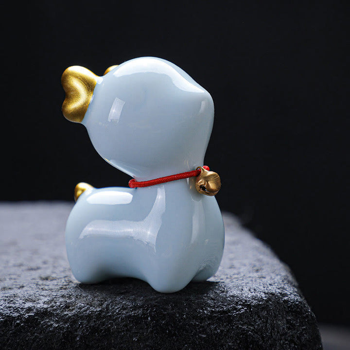 Buddha Stonesミニ鹿ティーペットセラミックホームデスク置物装飾 - image 9