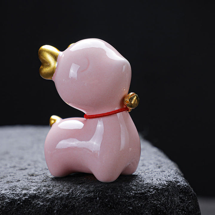 Buddha Stonesミニ鹿ティーペットセラミックホームデスク置物装飾