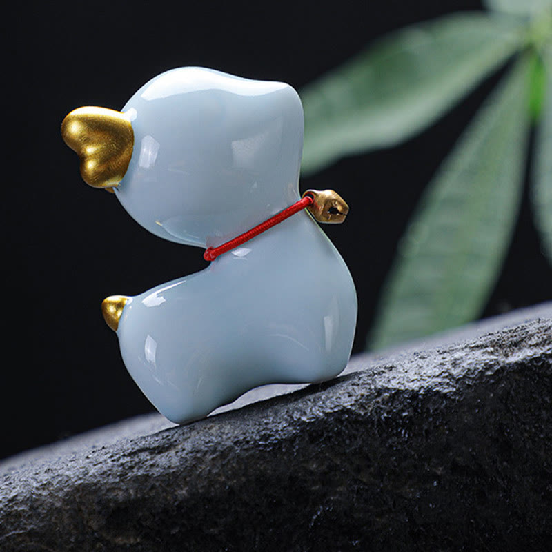 Buddha Stonesミニ鹿ティーペットセラミックホームデスク置物装飾 - image 12