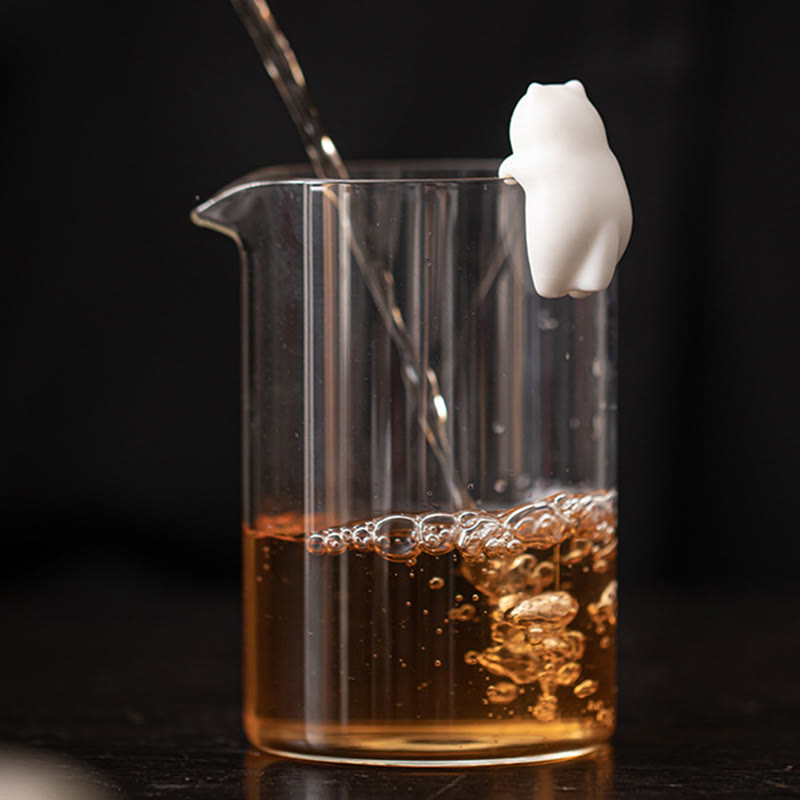 Buddha Stonesミニ吊り下げ白猫ティーペット陶器ホームデスク置物装飾 - image 9