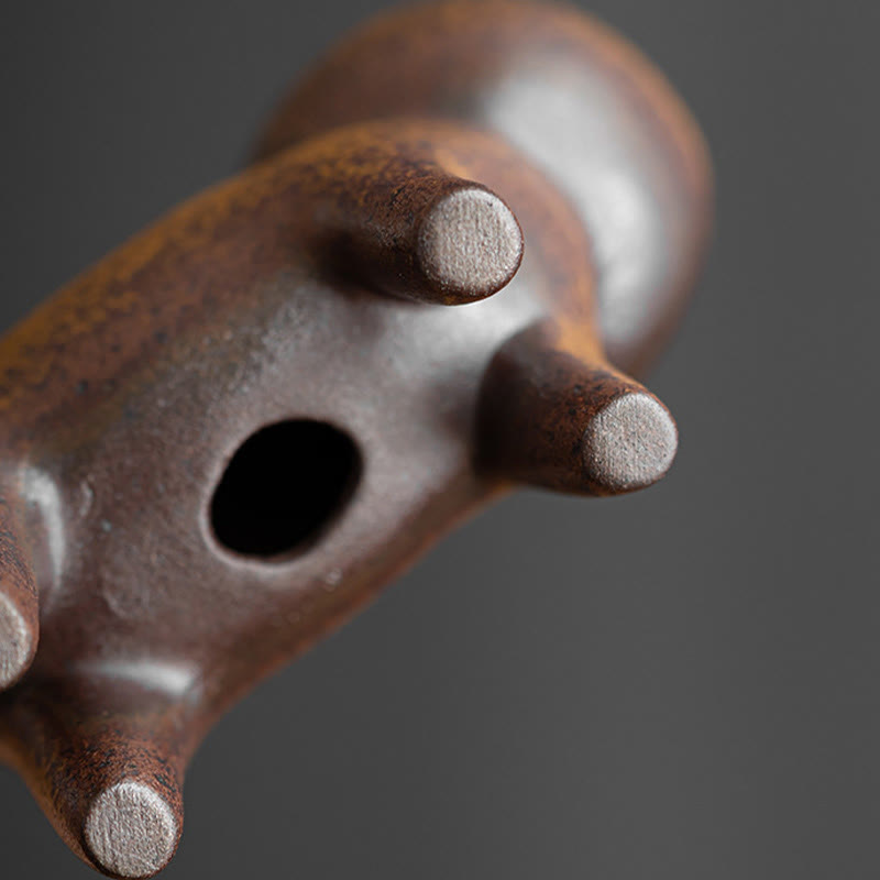 Buddha Stonesミニスタンディングキャット風水カエルヒキガエルティーペットセラミックホームデスク置物装飾 - image 7