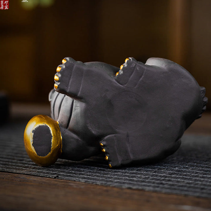 Buddha Stonesインゴット ボール 紫粘土 陶器 ティーペット 富 家 置物 装飾 - image 18