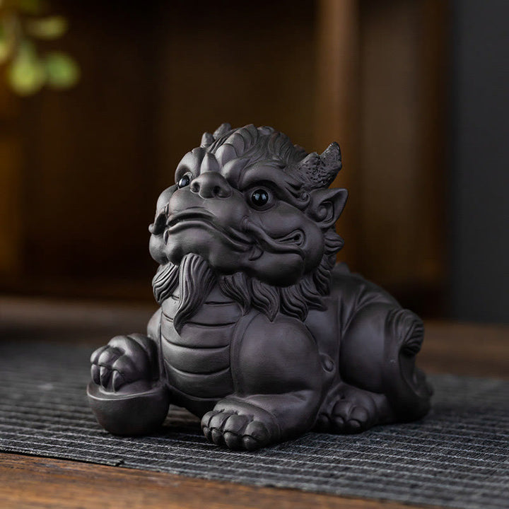 Buddha Stonesインゴット ボール 紫粘土 陶器 ティーペット 富 家 置物 装飾