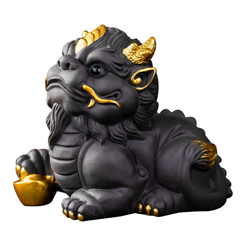 Buddha Stonesインゴット ボール 紫粘土 陶器 ティーペット 富 家 置物 装飾