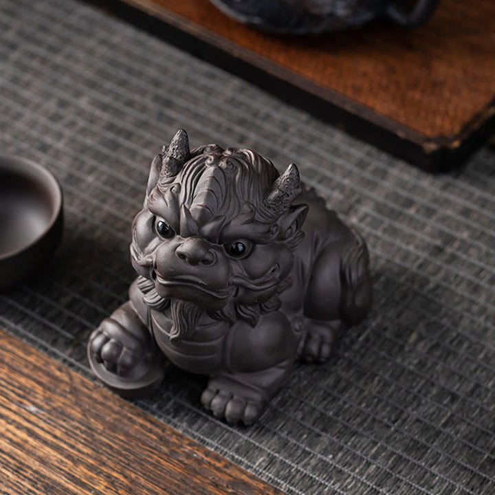 Buddha Stonesインゴット ボール 紫粘土 陶器 ティーペット 富 家 置物 装飾