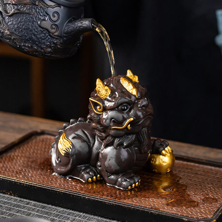 Buddha Stonesインゴット ボール 紫粘土 陶器 ティーペット 富 家 置物 装飾