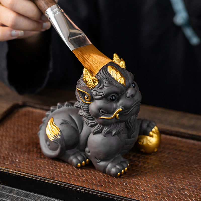 Buddha Stonesインゴット ボール 紫粘土 陶器 ティーペット 富 家 置物 装飾 - image 12