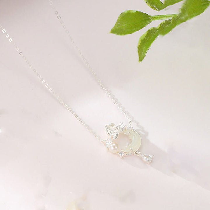 Buddha Stones和田翡翠 925 スターリングシルバー キュービックジルコニア パールネックレスペンダント