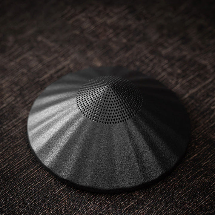 Buddha Stones小さな禅僧帽子ストレーナー 陶器製 ティーアクセサリー 置物 室内装飾 - ブラックハットストレーナー 8.3×3.2cm - image 2