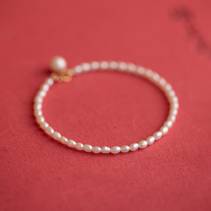Buddha Stones2mm 天然真珠 極薄ビーズ 14K ゴールドメッキ 銅製 ウィズダムブレスレット