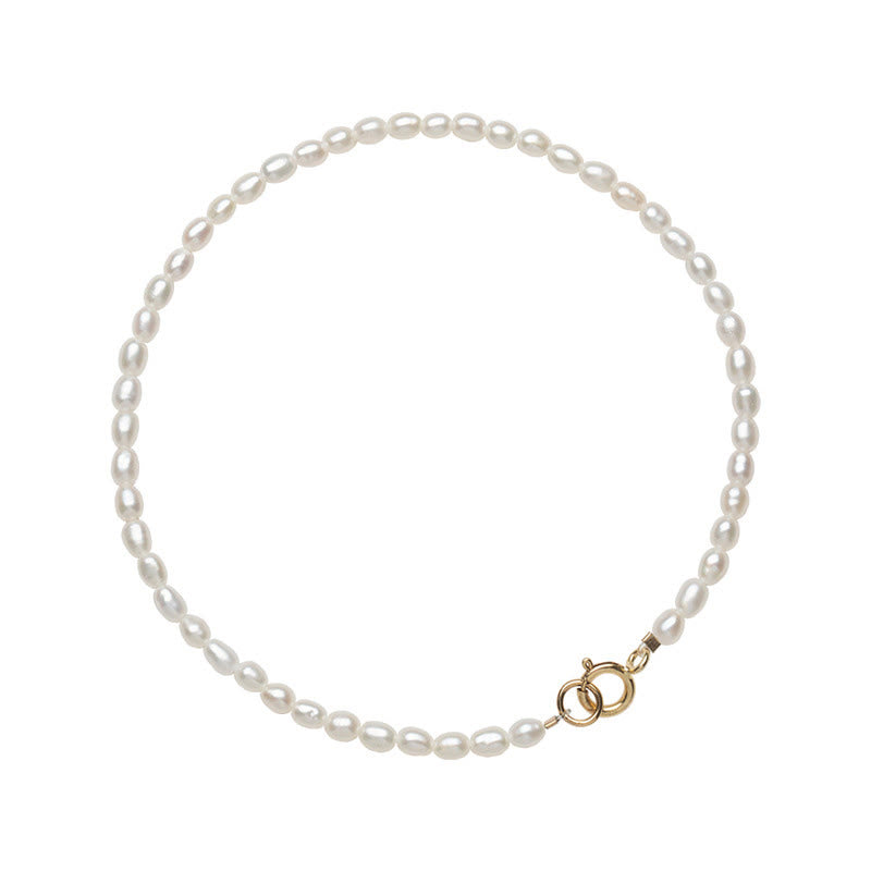 Buddha Stones2mm 天然真珠 極薄ビーズ 14K ゴールドメッキ 銅製 ウィズダムブレスレット
