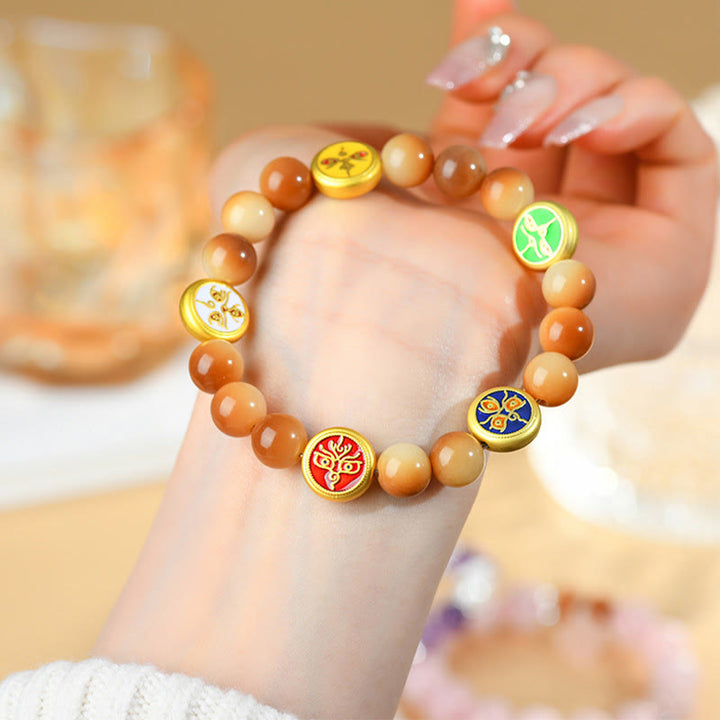 Buddha Stones菩提樹 五方位 富と知恵の神 ブレスレット