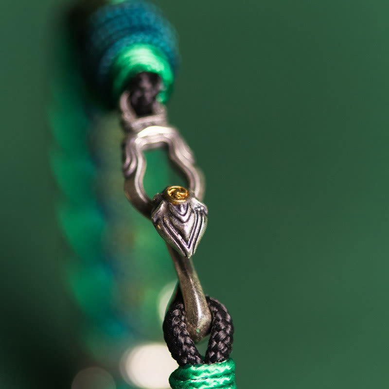 Buddha Stones蛇年 999 スターリングシルバー 紐 保護 編み込みブレスレット - image 9