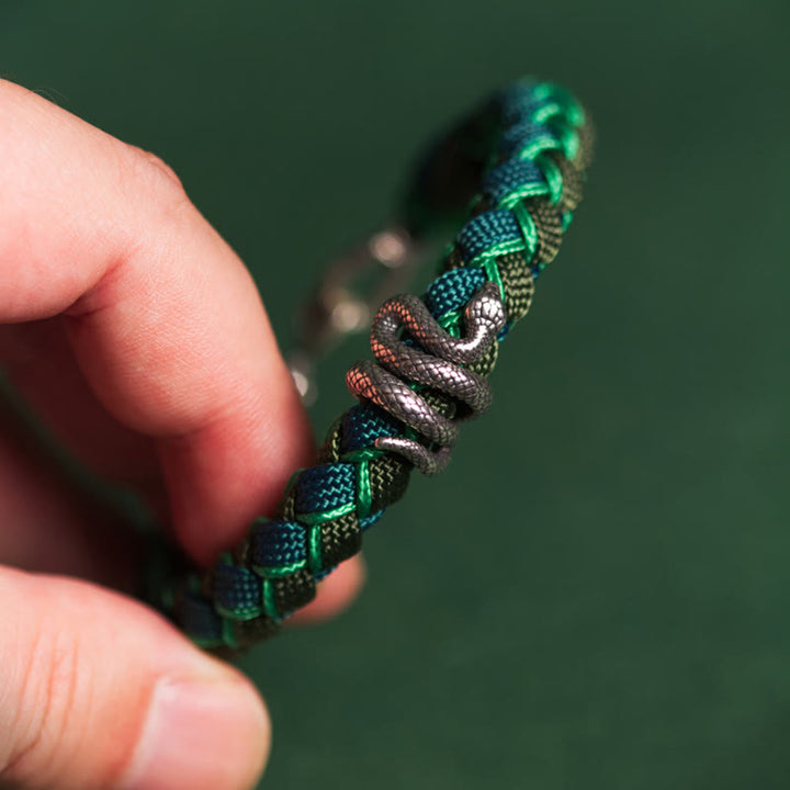 Buddha Stones蛇年 999 スターリングシルバー 紐 保護 編み込みブレスレット - image 3