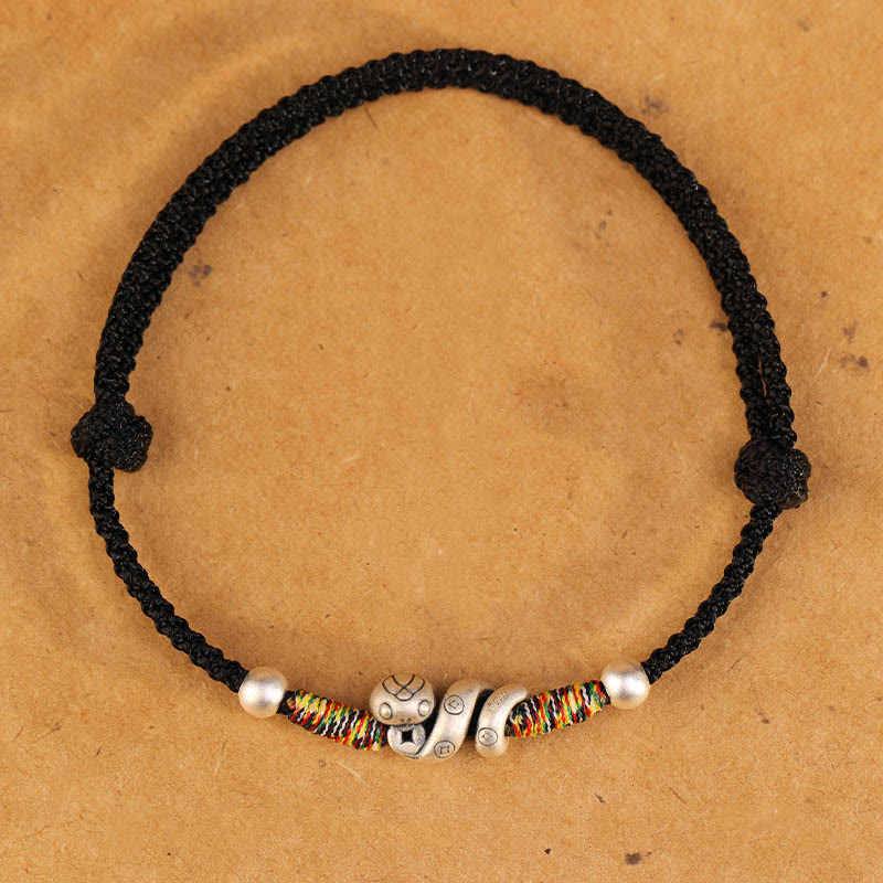 Buddha Stonesの赤い糸 999スターリングシルバー 蛇年アンクレット