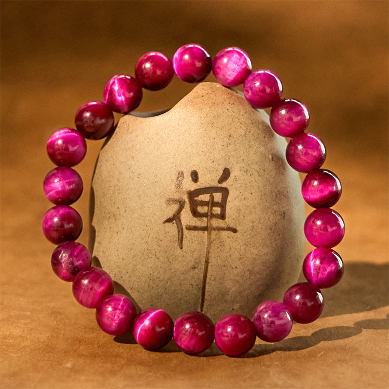 Buddha Stonesレッドタイガーアイ カームブレスレット