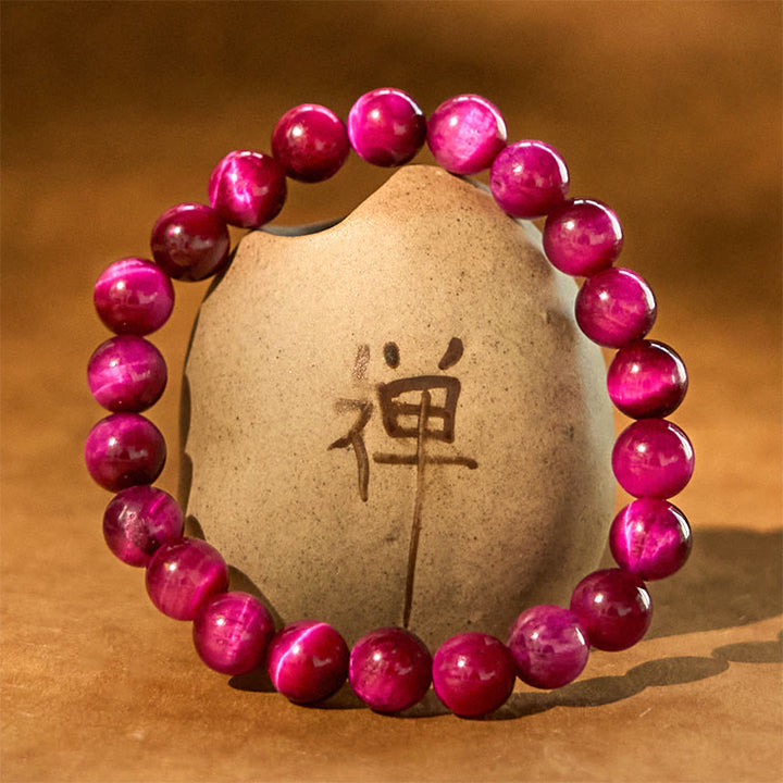 Buddha Stonesレッドタイガーアイ カームブレスレット