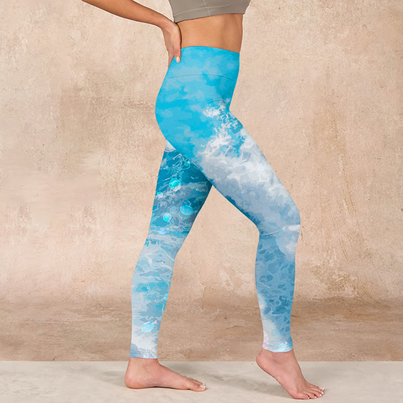 Buddha Stonesオーシャンウェーブ フィッシュ ジムレギンス レディース ヨガパンツ - image 18