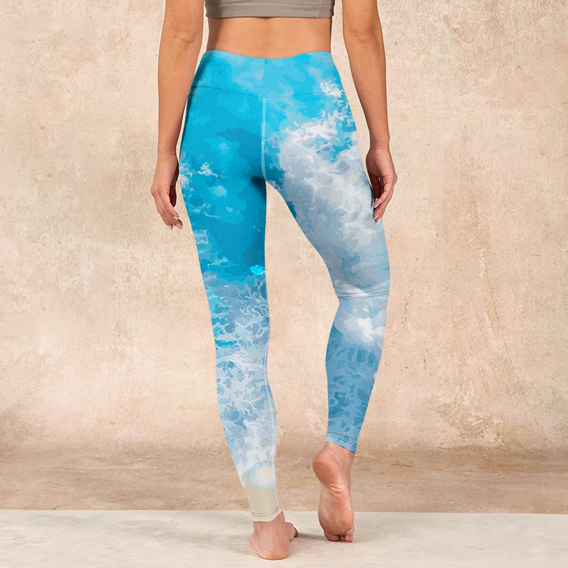 Buddha Stonesオーシャンウェーブ フィッシュ ジムレギンス レディース ヨガパンツ - image 16