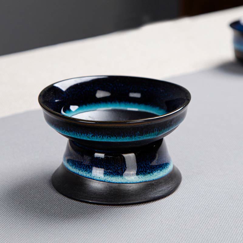 Buddha Stonesブルーグラデーションカラー 中国功夫茶 陶器ティーポット ポータブルギフトバッグボックスセット