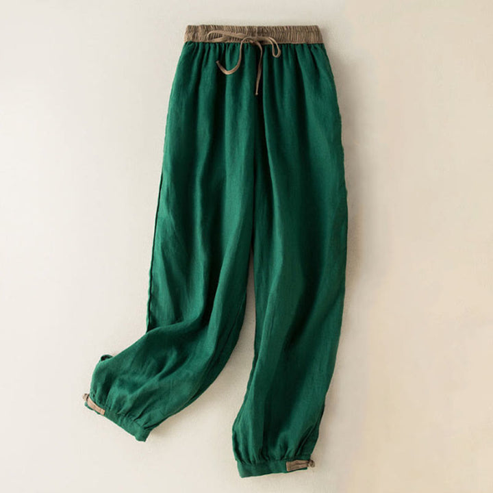 Buddha Stones レディース 無地コットン素材 ドローストリング サルエルパンツ ポケット付 - 緑 - US16、 UK/AU20、 EU48 (3XL) - image 11