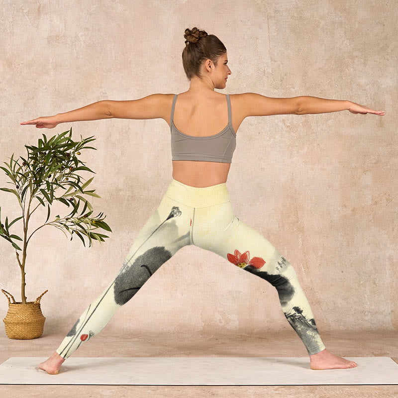 Buddha Stones、蓮の山、家のプリントジムレギンス、レディースヨガパンツ - image 11