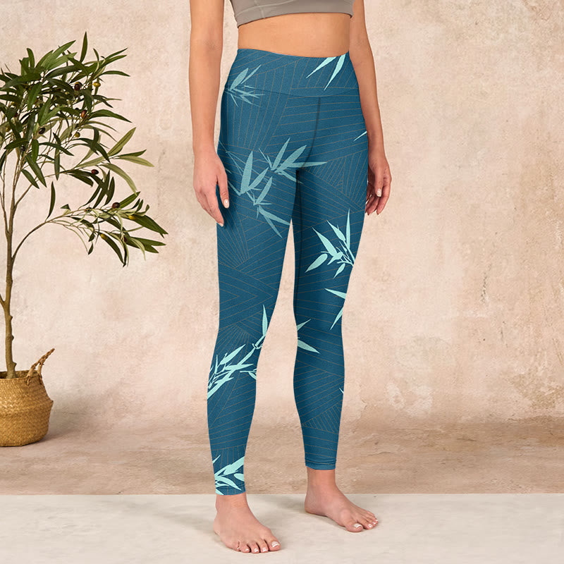 Buddha Stonesラッシュターコイズ バンブーパンダ柄 ジムレギンス レディース ヨガパンツ - image 4