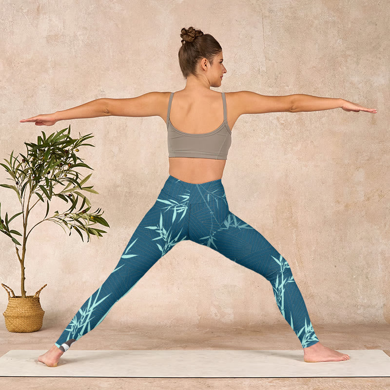 Buddha Stonesラッシュターコイズ バンブーパンダ柄 ジムレギンス レディース ヨガパンツ - image 11