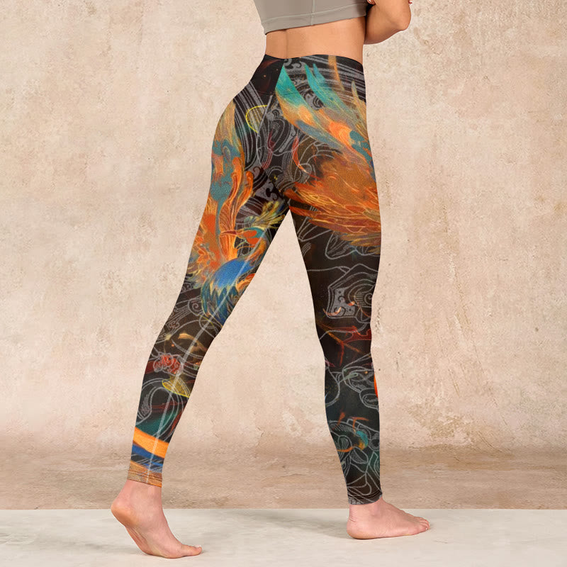 Buddha Stonesバイブラント フェニックス ジムレギンス レディース ヨガパンツ - image 5