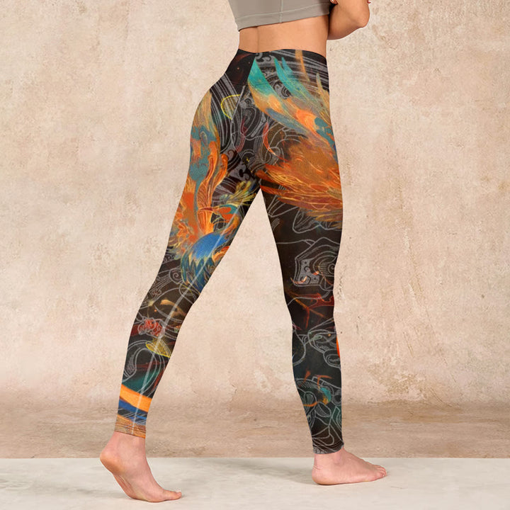 Buddha Stonesバイブラント フェニックス ジムレギンス レディース ヨガパンツ - image 5