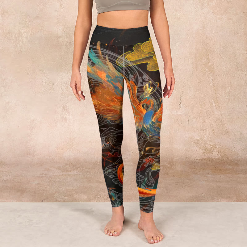 Buddha Stonesバイブラント フェニックス ジムレギンス レディース ヨガパンツ - image 2