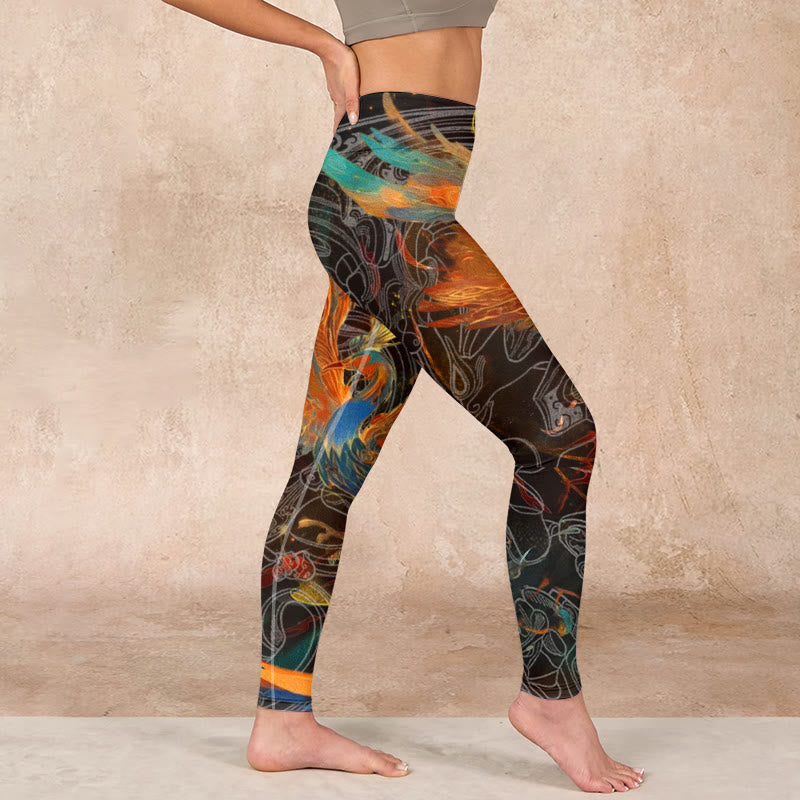 Buddha Stonesバイブラント フェニックス ジムレギンス レディース ヨガパンツ - image 18