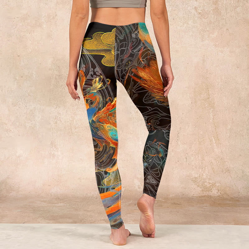 Buddha Stonesバイブラント フェニックス ジムレギンス レディース ヨガパンツ - image 16