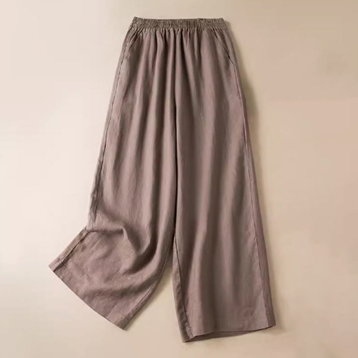 Buddha Stonesカジュアル 無地 コットンリネン レディース ワイドレッグパンツ ポケット付き - ペルー - US12、 UK/AU16、 EU44 (3XL) - image 17