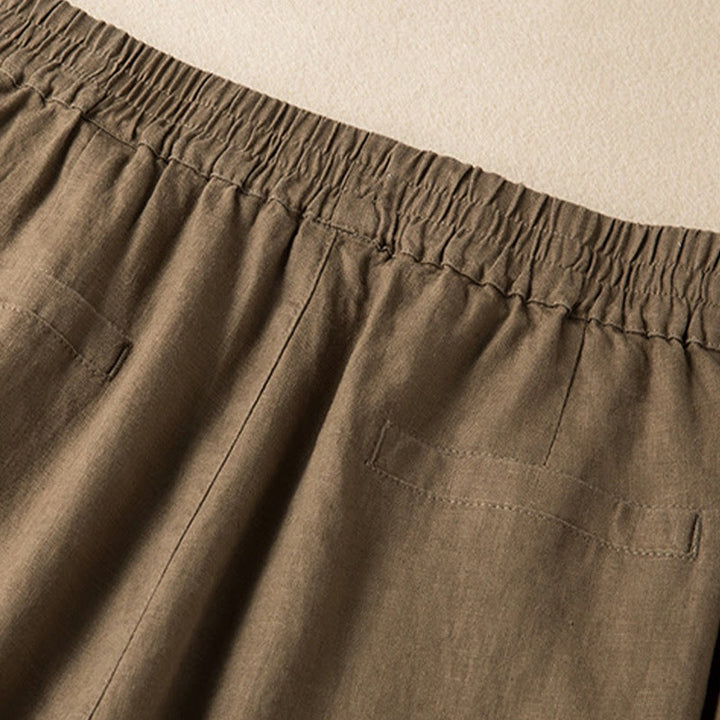 Buddha Stonesカジュアル 無地 コットンリネン レディース ワイドレッグパンツ ポケット付き - image 3