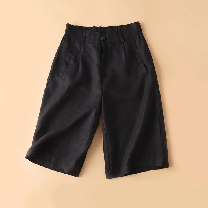 Buddha Stones無地 ボタン ジッパー コットン レディース ショートパンツ ポケット付き - 黒 - US12、 UK/AU16、 EU44 (3XL) - image 24