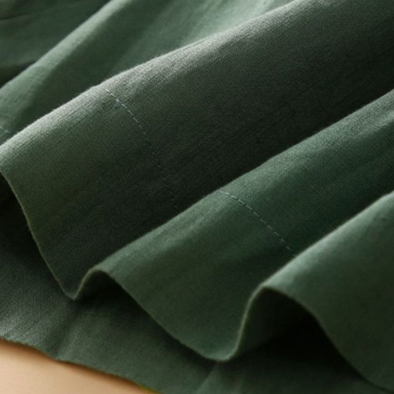 Buddha Stones無地 プリーツ ジッパーボタン コットンリネン レディース ショートパンツ ポケット付き - image 22