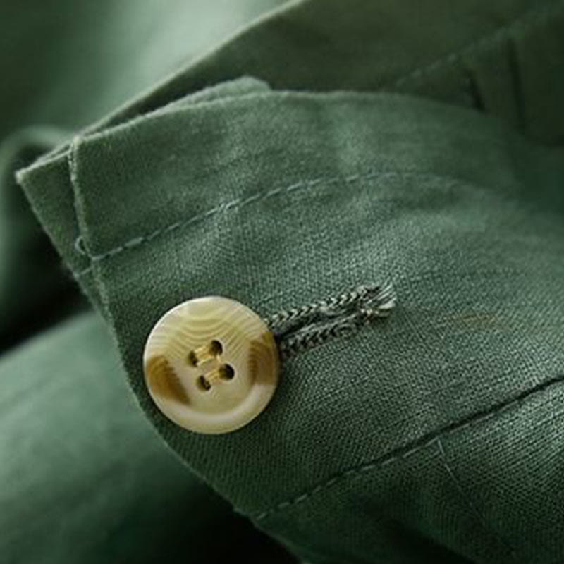 Buddha Stones無地 プリーツ ジッパーボタン コットンリネン レディース ショートパンツ ポケット付き - image 18