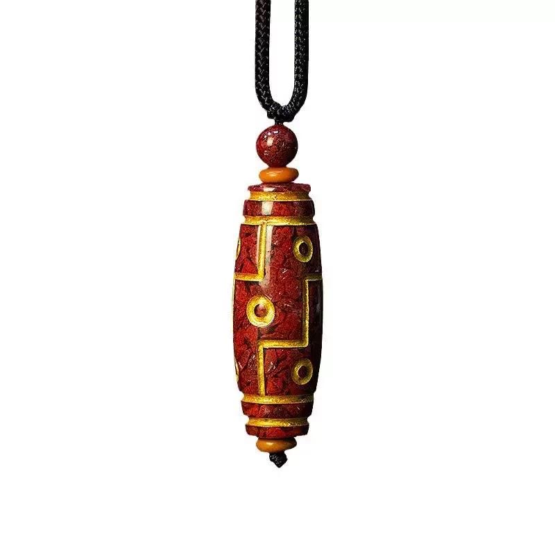 Buddha Stones辰砂 九眼 珠 祝福 ネックレス ペンダント