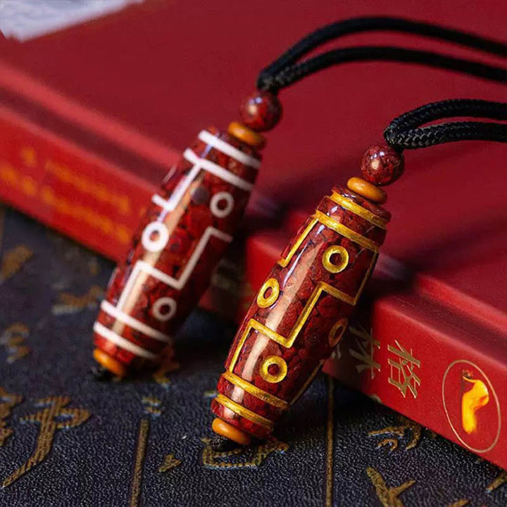 Buddha Stones辰砂 九眼 珠 祝福 ネックレス ペンダント