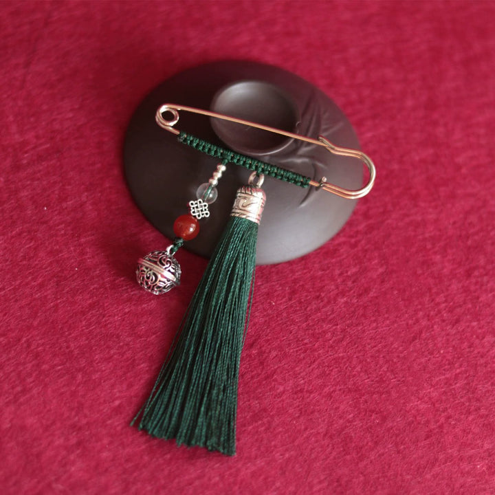 Buddha Stonesのレトロなベルタッセルブローチ