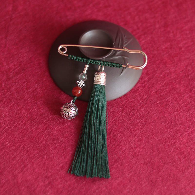 Buddha Stonesのレトロなベルタッセルブローチ