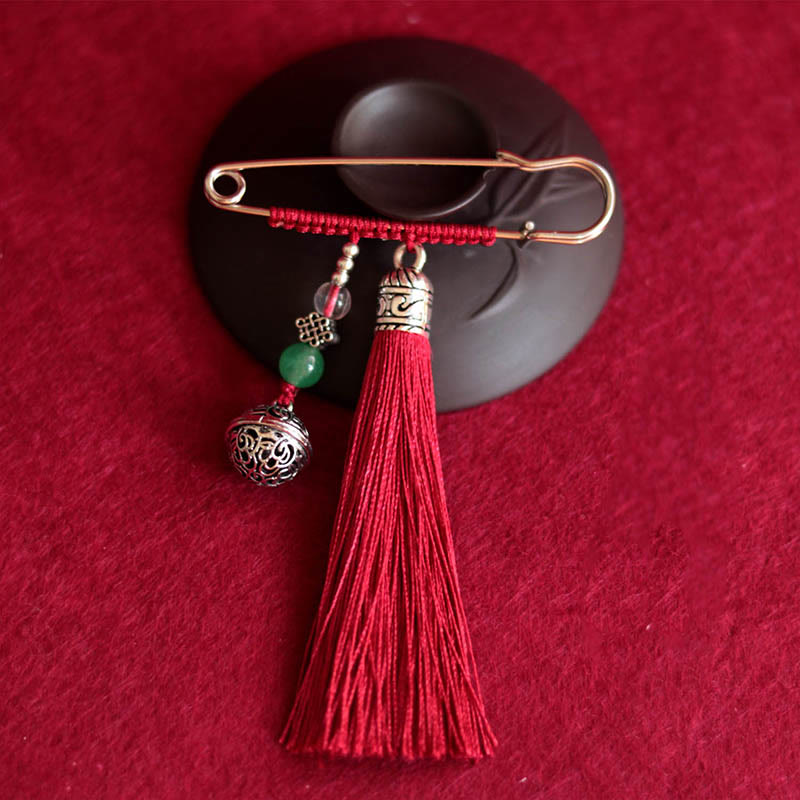 Buddha Stonesのレトロなベルタッセルブローチ