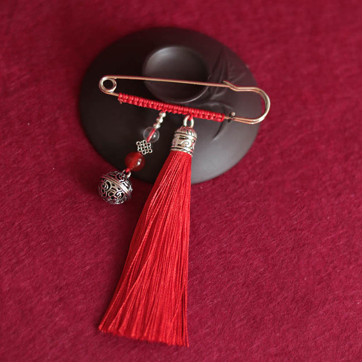 Buddha Stonesのレトロなベルタッセルブローチ