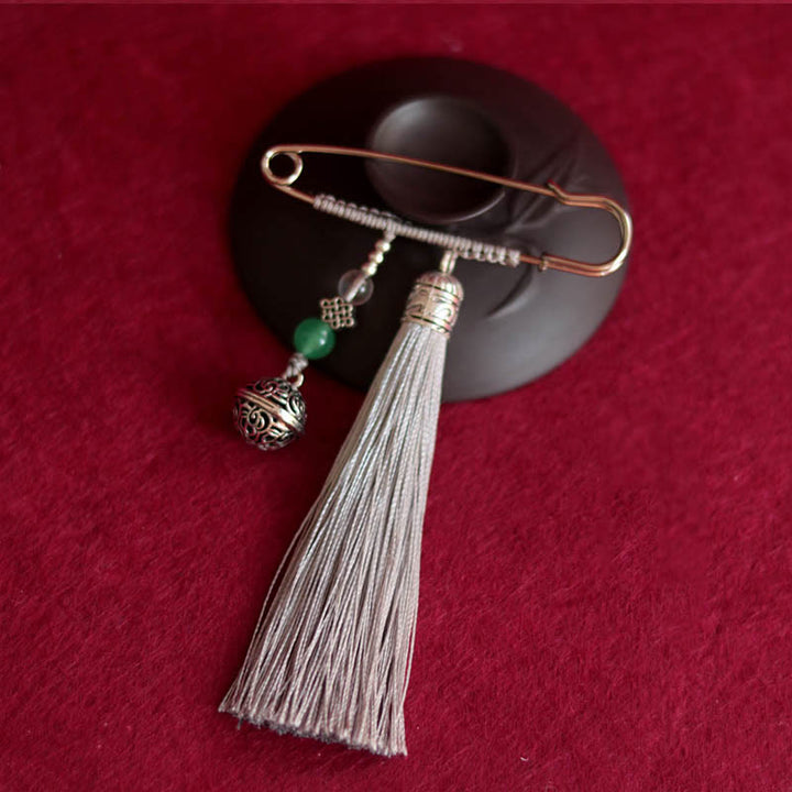 Buddha Stonesのレトロなベルタッセルブローチ