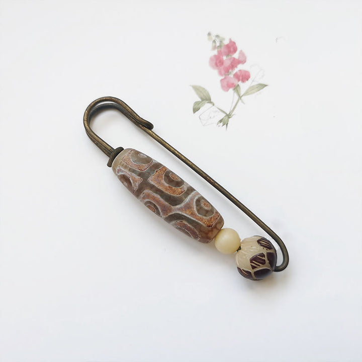 Buddha Stones九眼珠菩提樹蓮華守護ブローチ