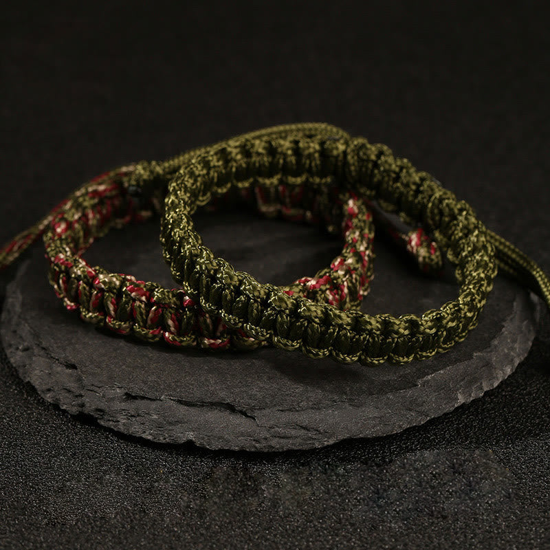Buddha Stonesの手作りカラフルなロープ編みブレスレット