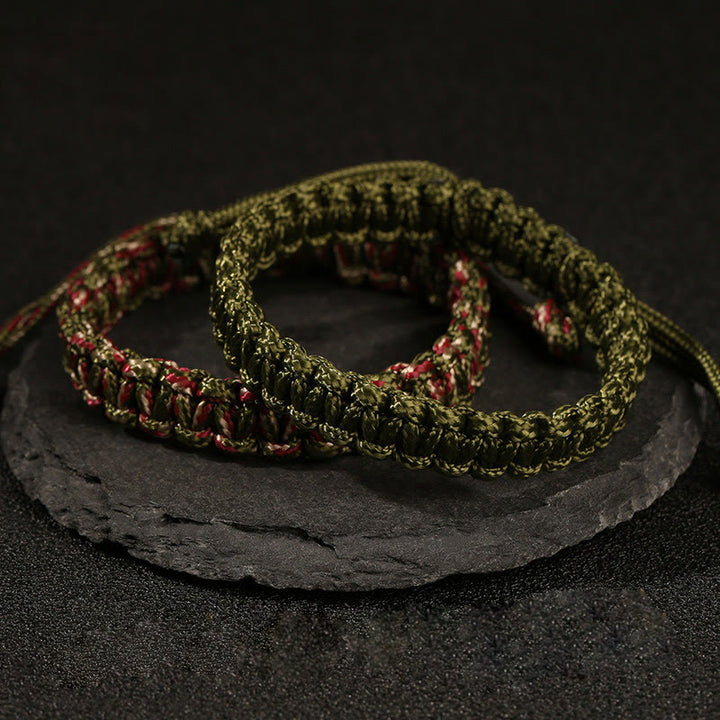 Buddha Stonesの手作りカラフルなロープ編みブレスレット